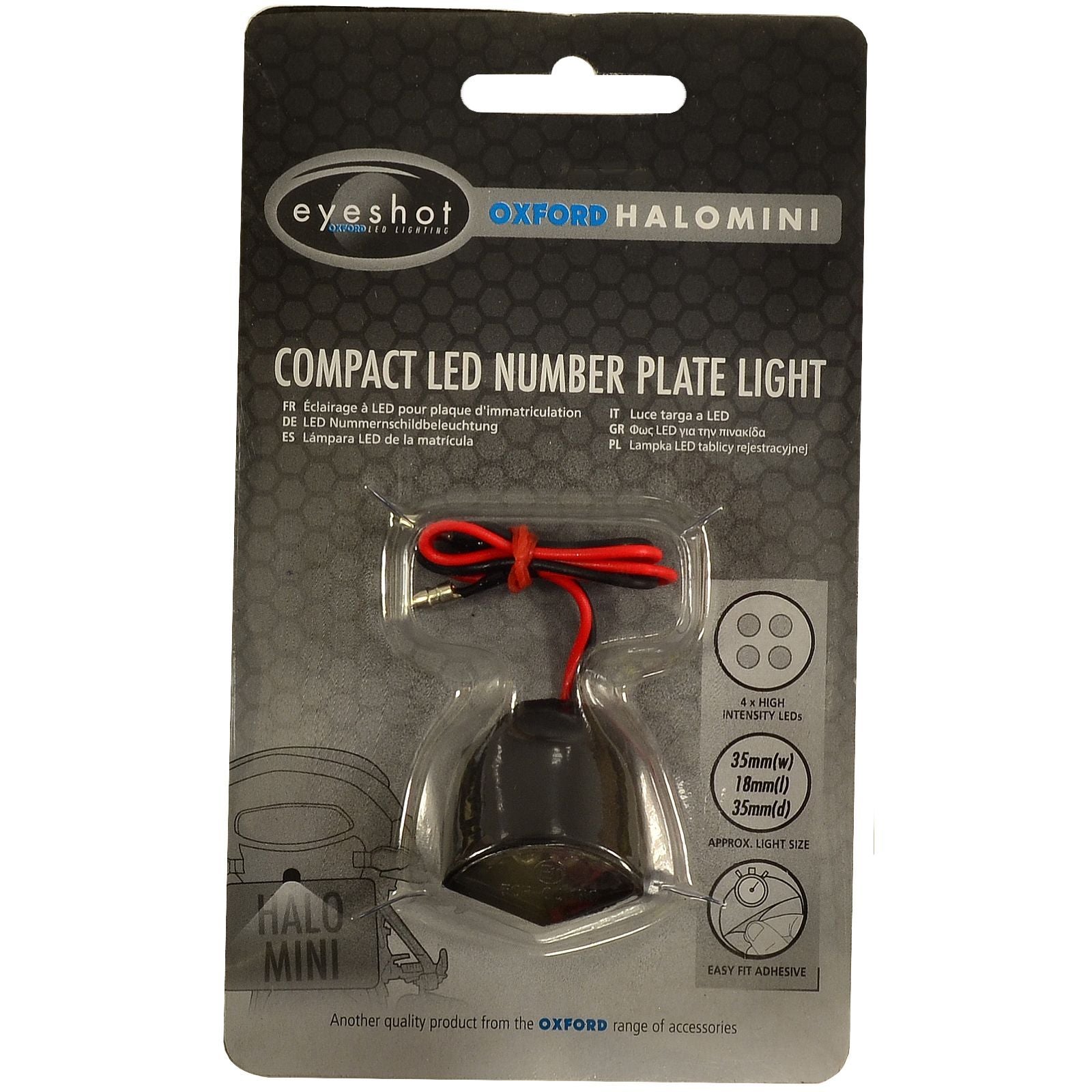 Oxford Halo mini compact LED number plate light OX113 image 0