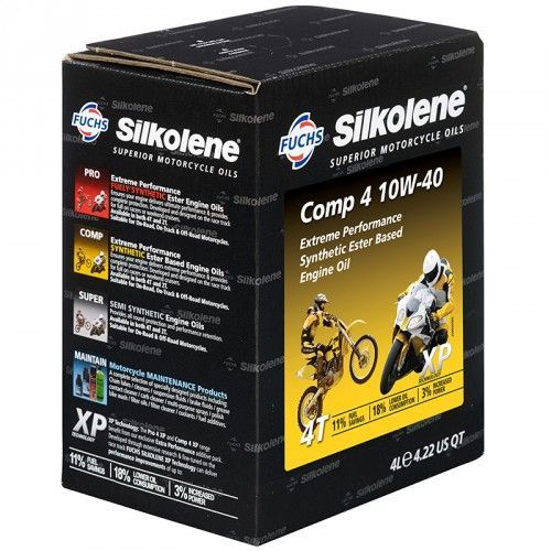 Silkolene Comp4 Synthetic Lube Cube 10w40 4L image 1