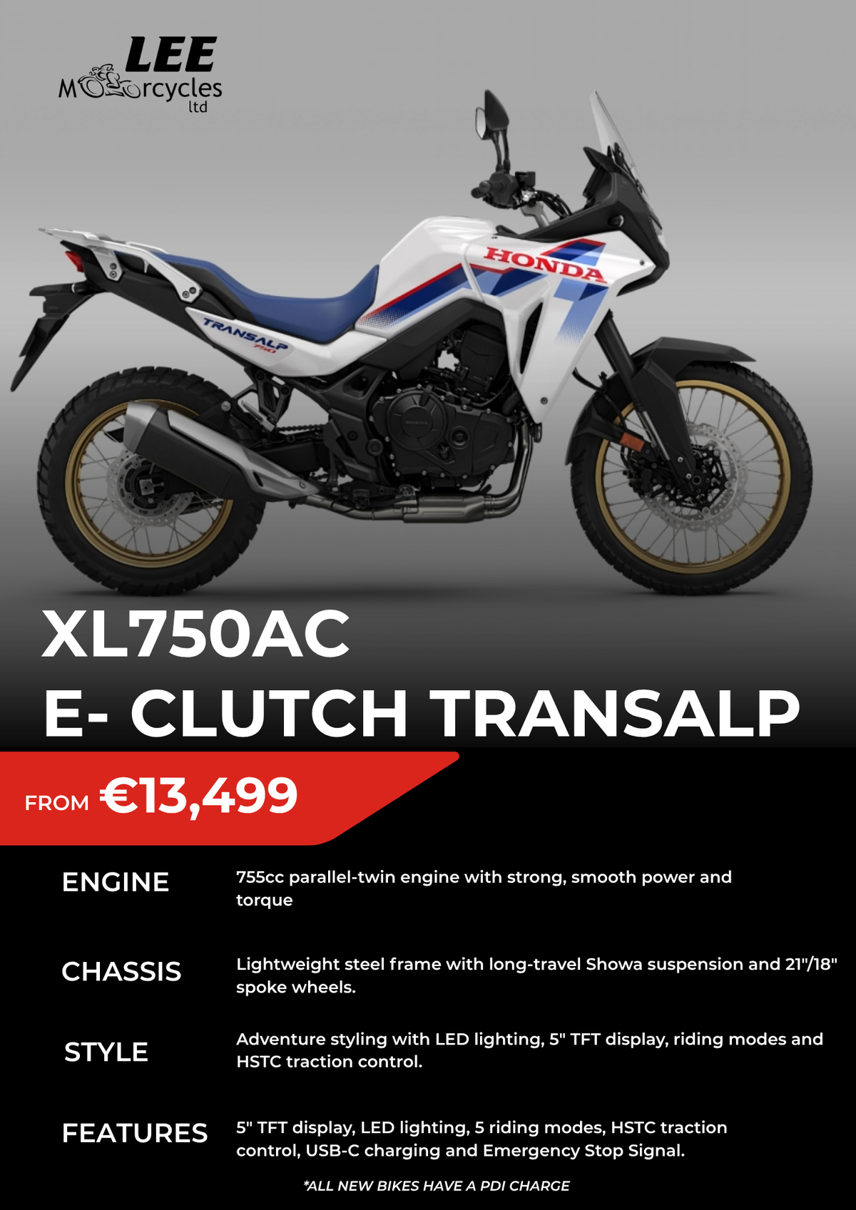 XL750AC E-CLUTCH TRANSALP