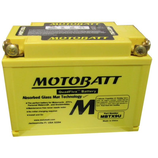 Motobatt MBTX9U - YTX9-BS, YT12ABS, YTZ12S, YTZ14S image 0