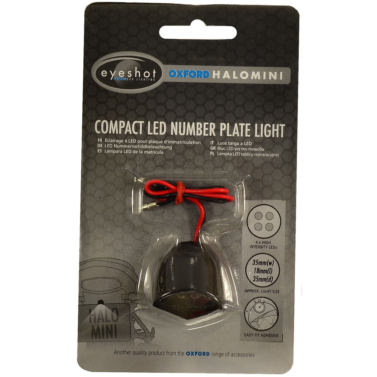 Oxford Halo mini compact LED number plate light OX113 image 2