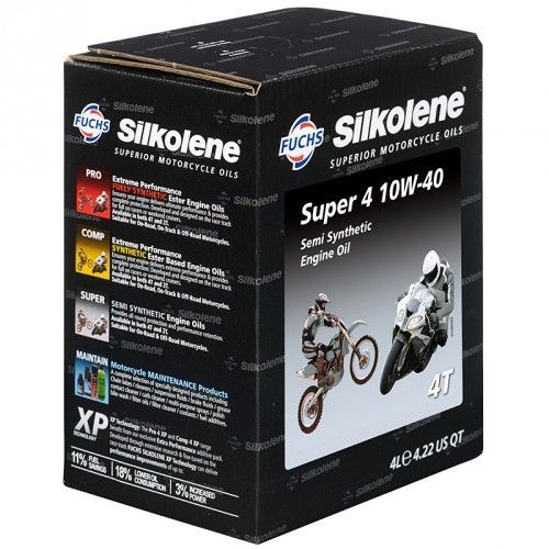 Silkolene Super4 Semi-Synthetic Lube Cube 10w40 4L image 1