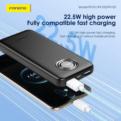 PX101 10000mAh Power Bank (22.5W & 3 Outputs)