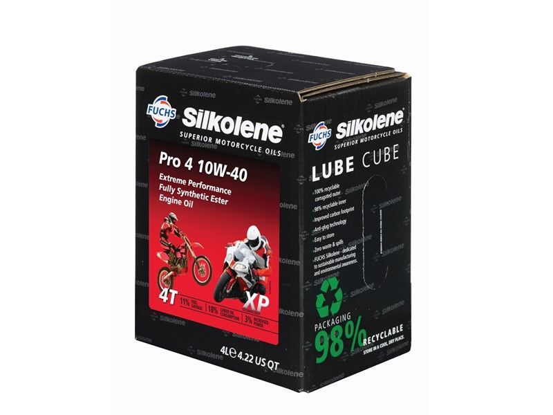 Silkolene Pro4 Fully-Synthetic Lube Cube 10w40 4L image 1