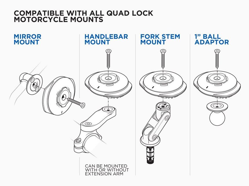 QuadLock Weatherproof Wireless Charging Head image 2