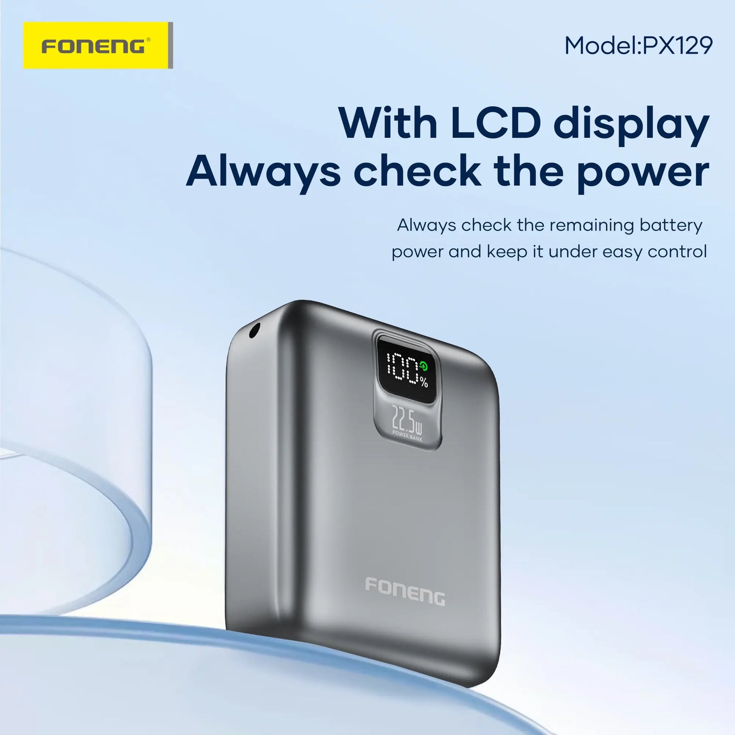 PX129 10000mAh Mini Power Bank (22.5W & 2 Outputs)