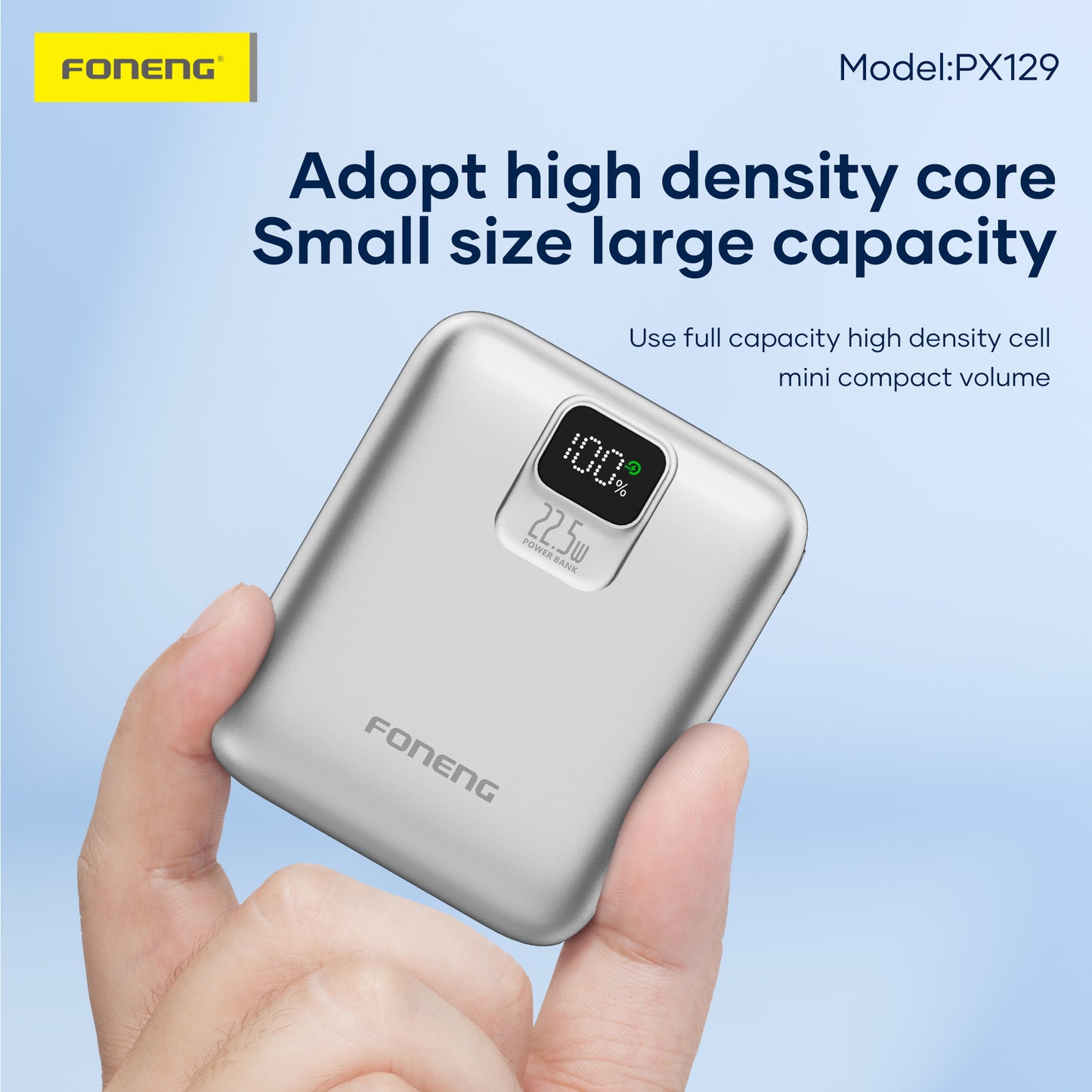 PX129 10000mAh Mini Power Bank (22.5W & 2 Outputs)